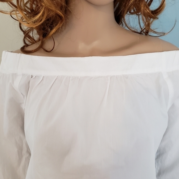 Madewell White Off Shoulder Top Small Peasant Blouse - Picture 10 of 10